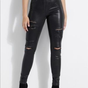 Brand New 1981 High-Rise Metallic Skinny Jeans